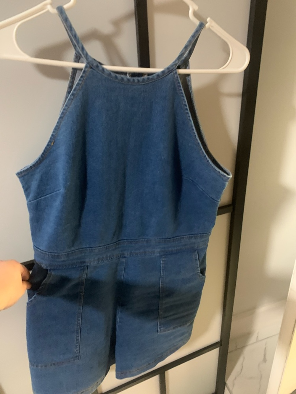 High Neck size Medium Denim Romper